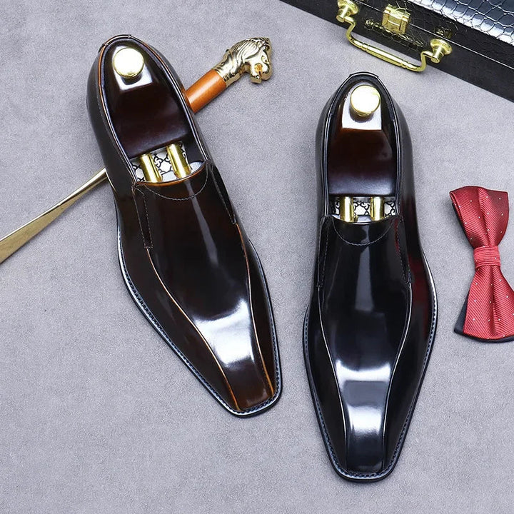 Lustrini Slip-On Leather Loafers