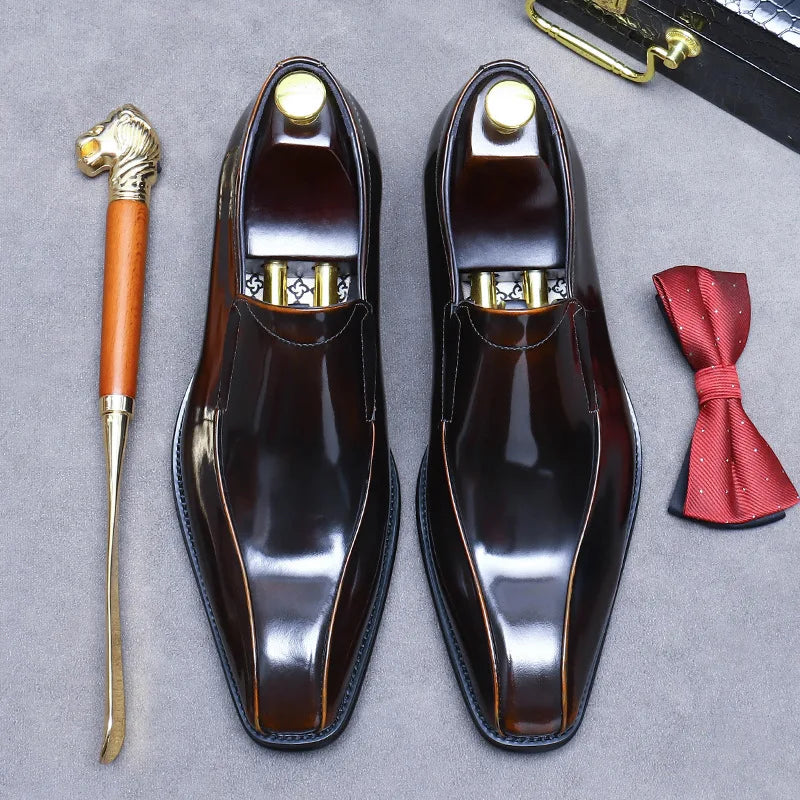 Lustrini Slip-On Leather Loafers