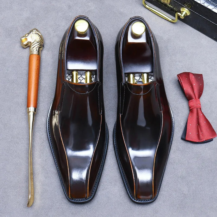 Lustrini Slip-On Leather Loafers