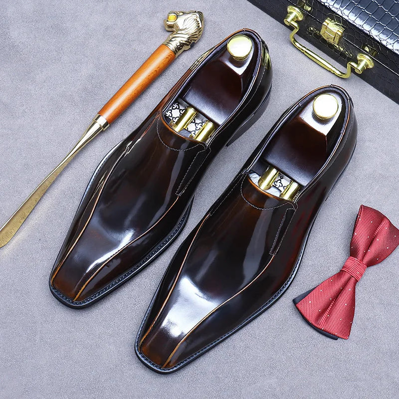 Lustrini Slip-On Leather Loafers