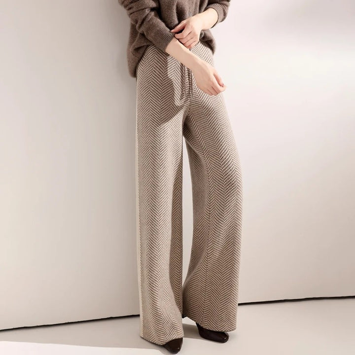 Merino Herringbone Trousers