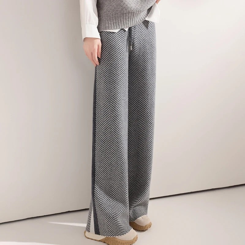 Merino Herringbone Trousers