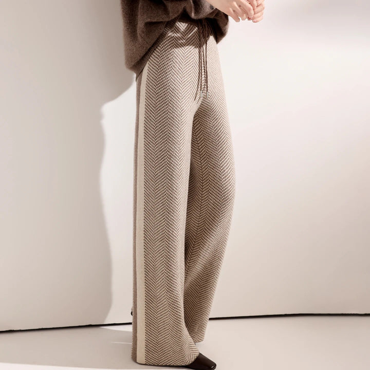 Merino Herringbone Trousers