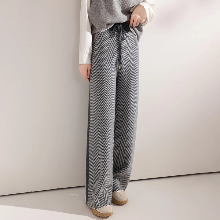 Merino Herringbone Trousers