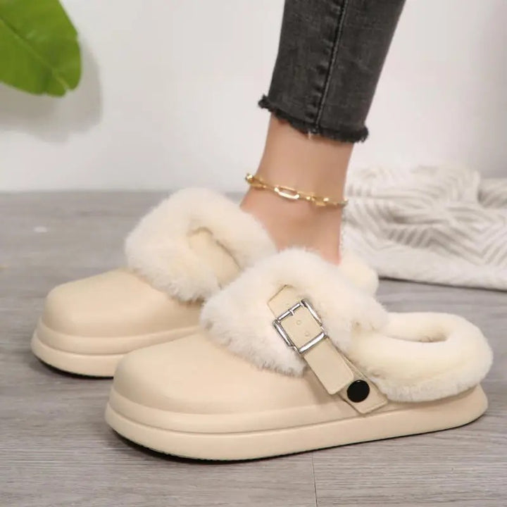 Hearth Buckle Fur Clogs