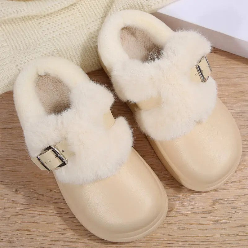 Hearth Buckle Fur Clogs