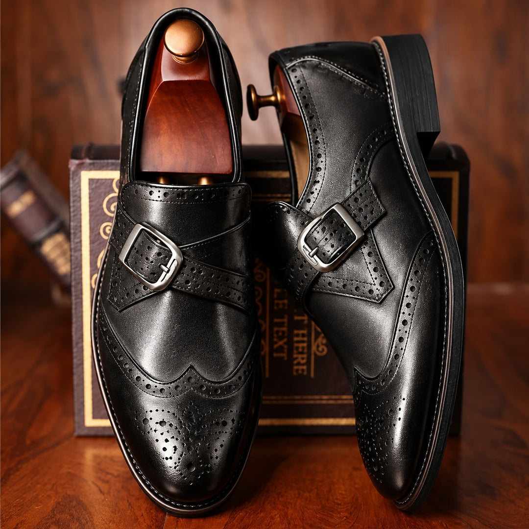 Abbott Wingtip Monk Shoes — ce_angle_01
