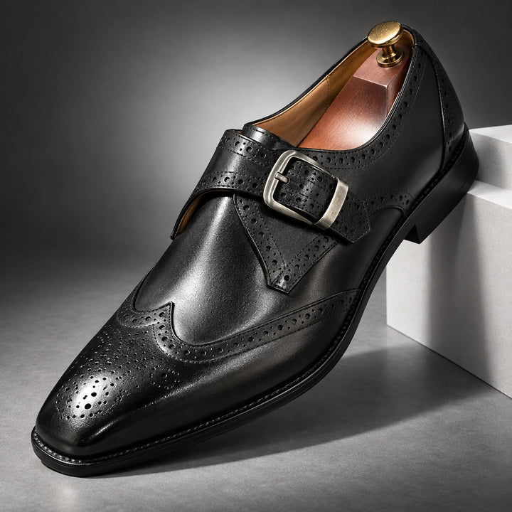 Abbott Wingtip Monk Shoes — ce_angle_01