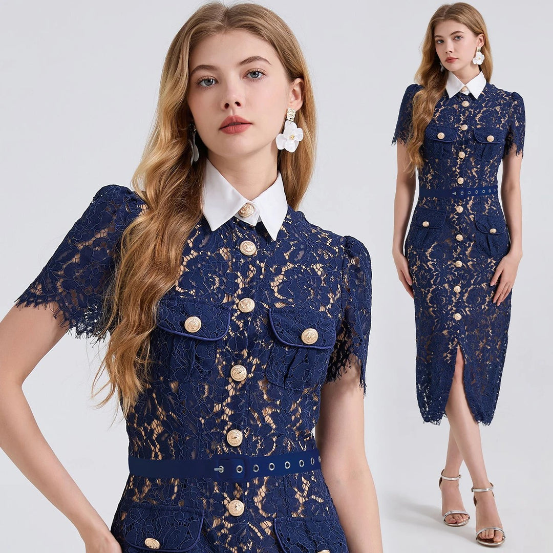 Sablon Lace Midi Dress
