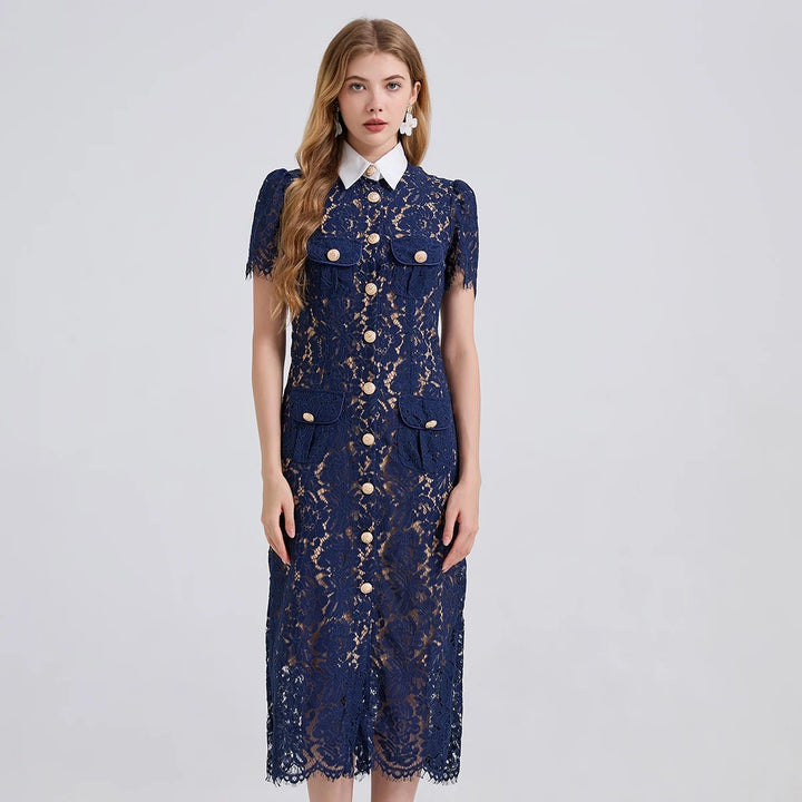 Sablon Lace Midi Dress