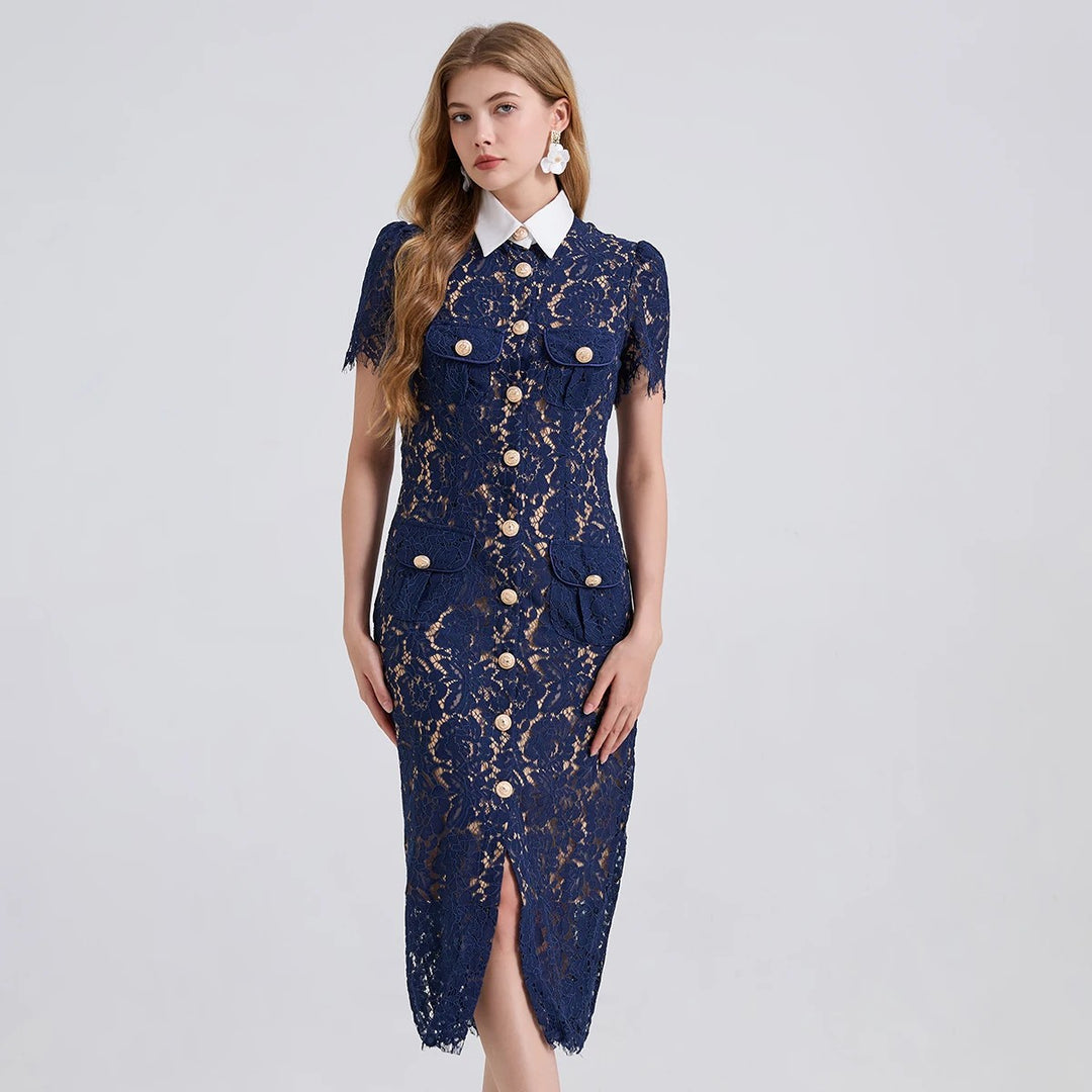 Sablon Lace Midi Dress
