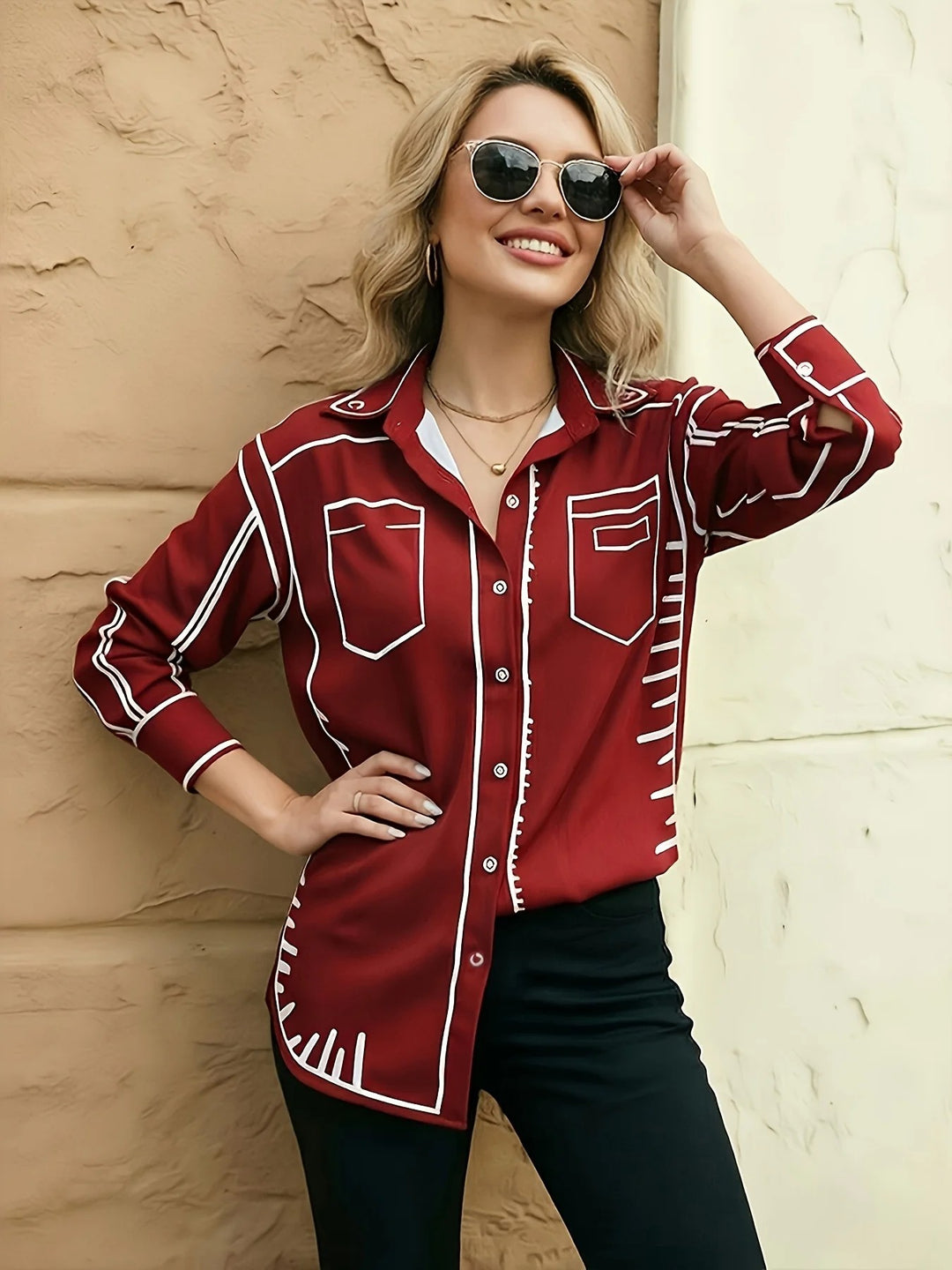 Sketchline Print Shirt