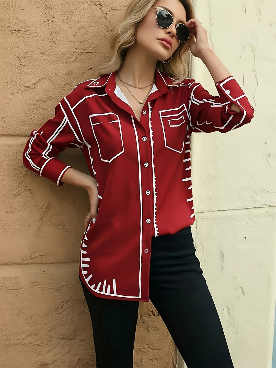 Sketchline Print Shirt