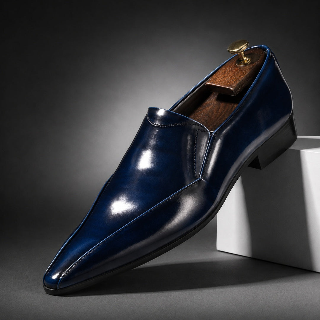 Aguzzo Pointed Slip-On Loafers — ce_angle_01
