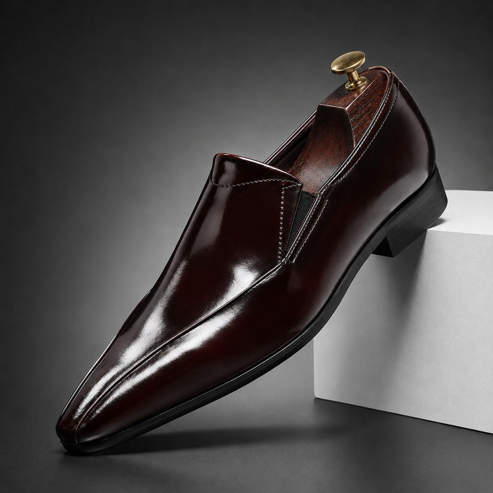 Aguzzo Pointed Slip-On Loafers — ce_angle_01