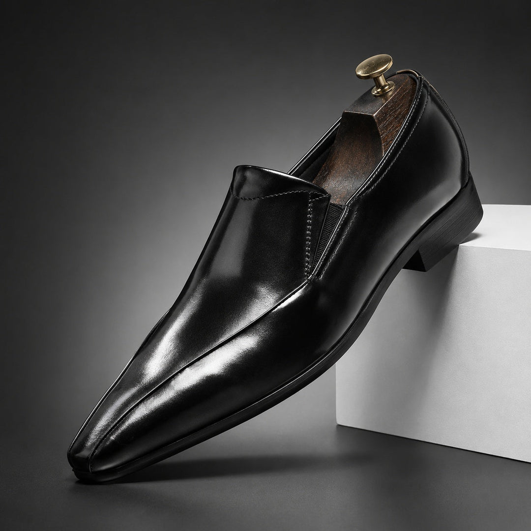 Aguzzo Pointed Slip-On Loafers — ce_angle_01