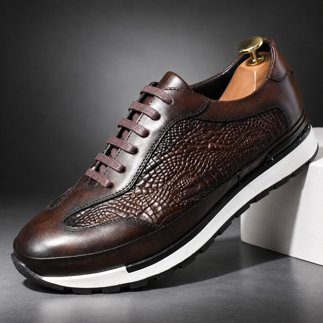Alligator Panel Sneakers — ce_angle_01