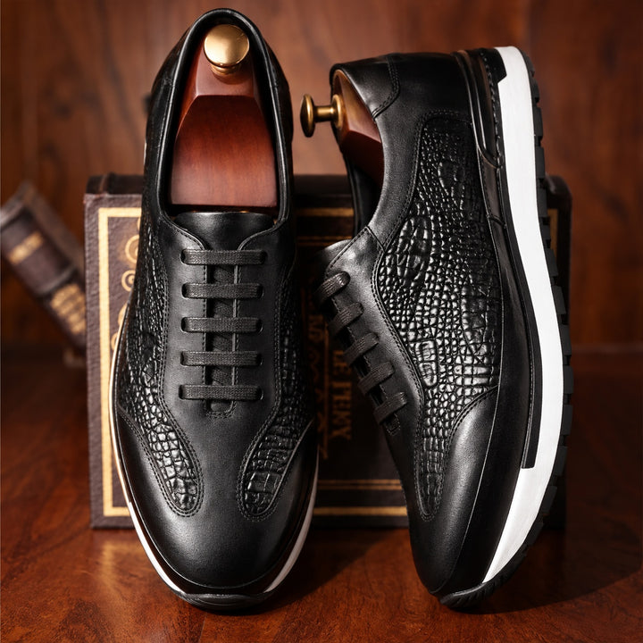 Alligator Panel Sneakers — ce_angle_01