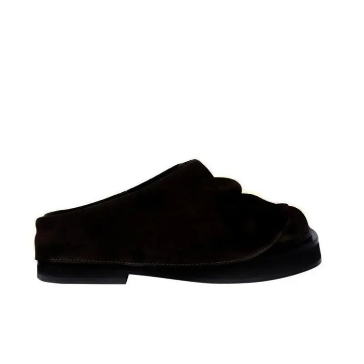 Pleatfold Suede Mules