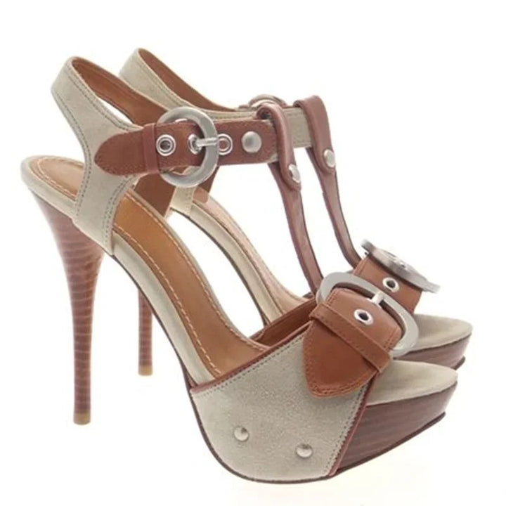Equestra Buckle Platform Sandals
