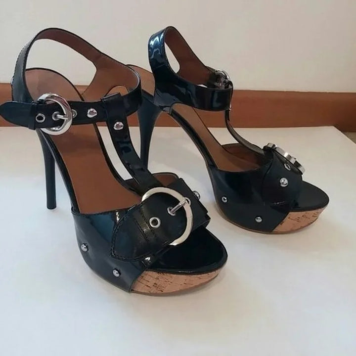 Equestra Buckle Platform Sandals