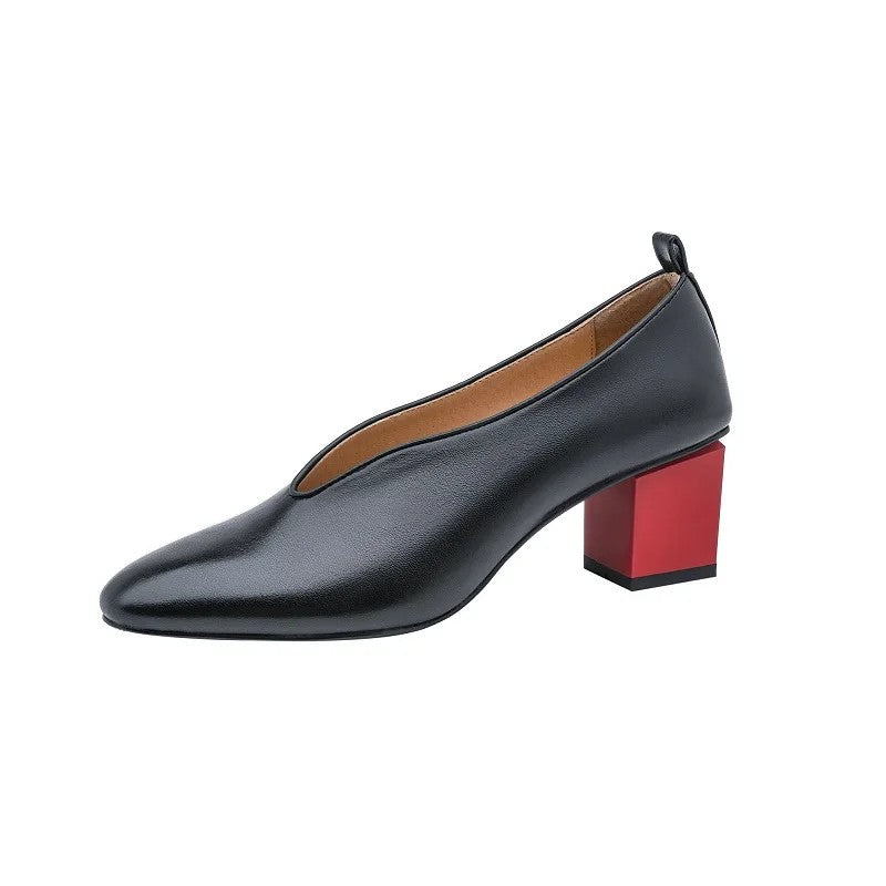 Cinabro Block-Heel Pumps
