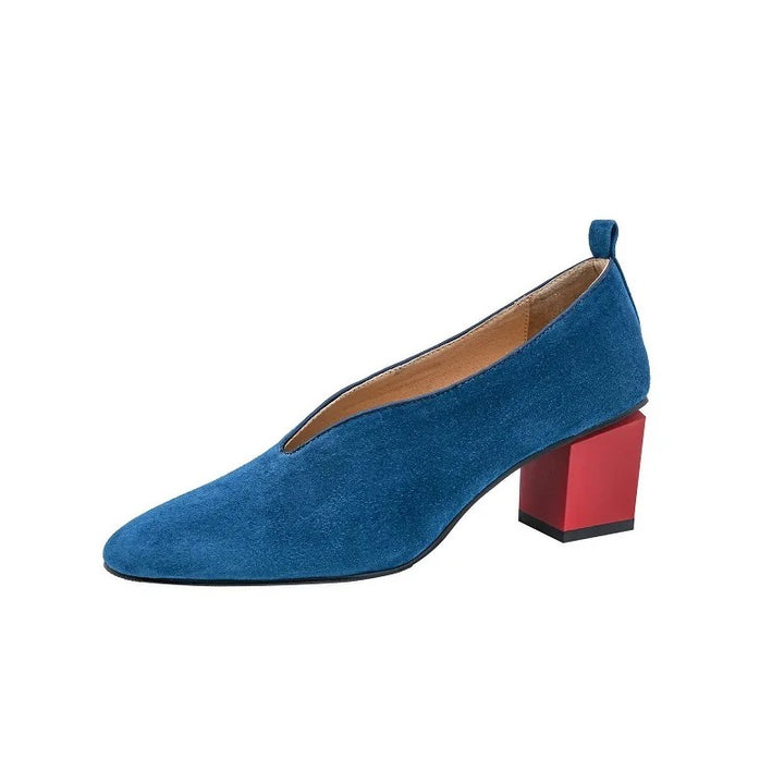 Cinabro Block-Heel Pumps
