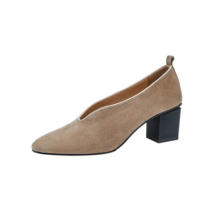 Cinabro Block-Heel Pumps