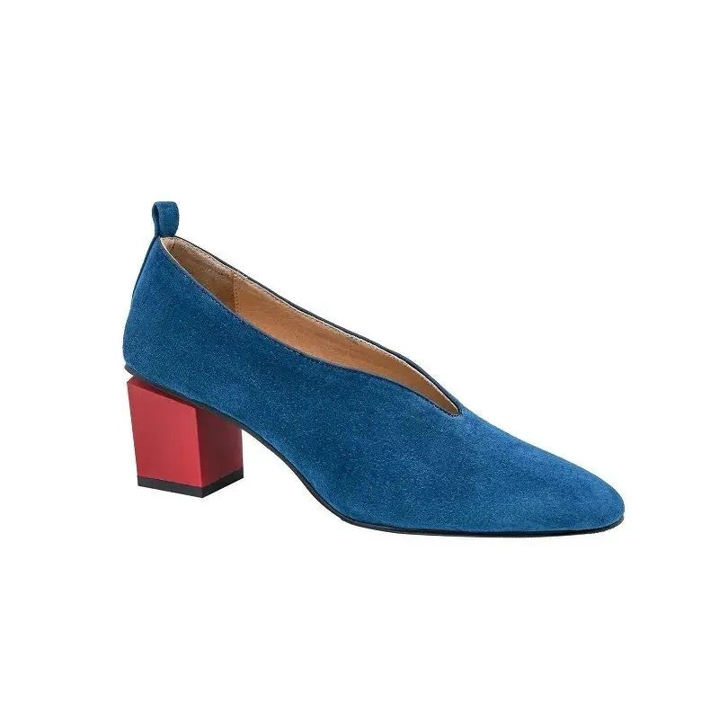 Cinabro Block-Heel Pumps