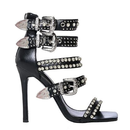 Baronessa Buckle Stiletto Sandals