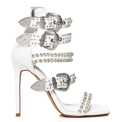 Baronessa Buckle Stiletto Sandals