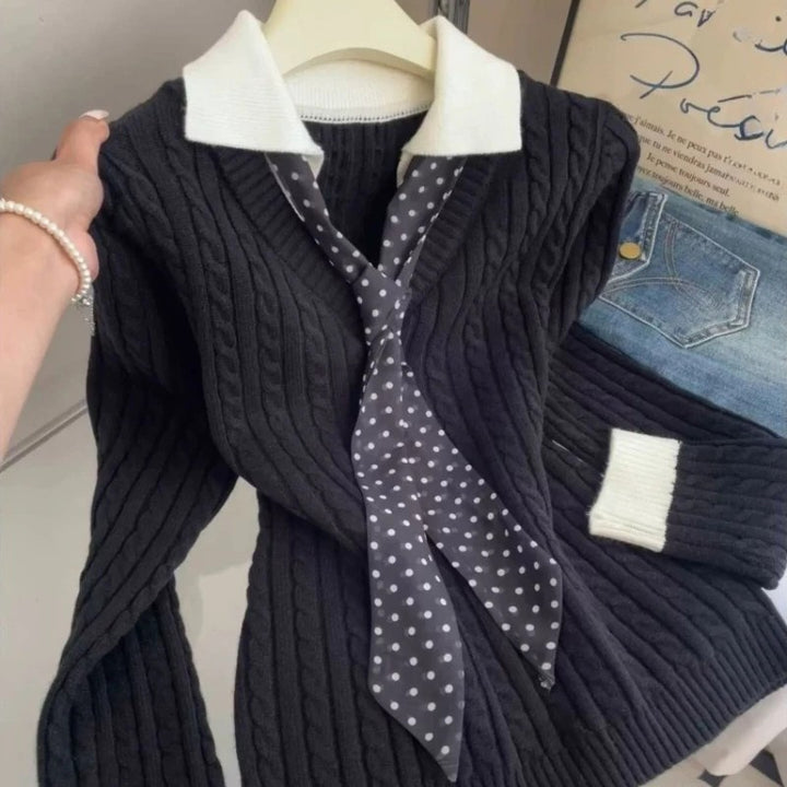 Prepster Cable Knit Pullover