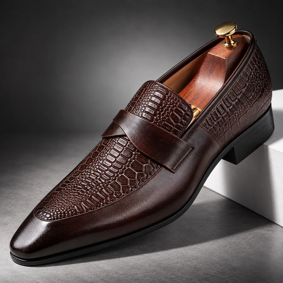 Caiman Strap Loafers — ce_angle_01