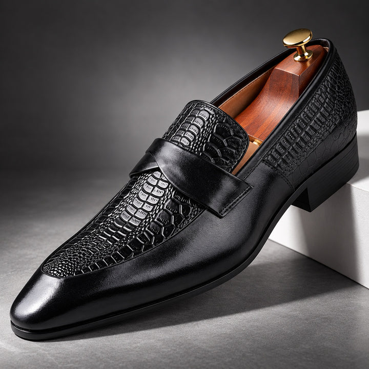 Caiman Strap Loafers — ce_angle_01