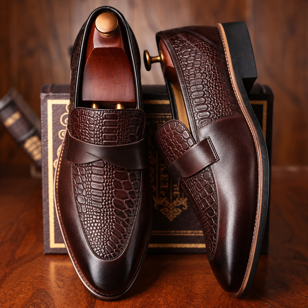 Caiman Strap Loafers — ce_angle_01