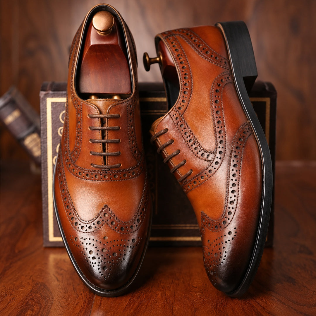 Cobbler Wingtip Brogue Oxfords — ce_angle_01
