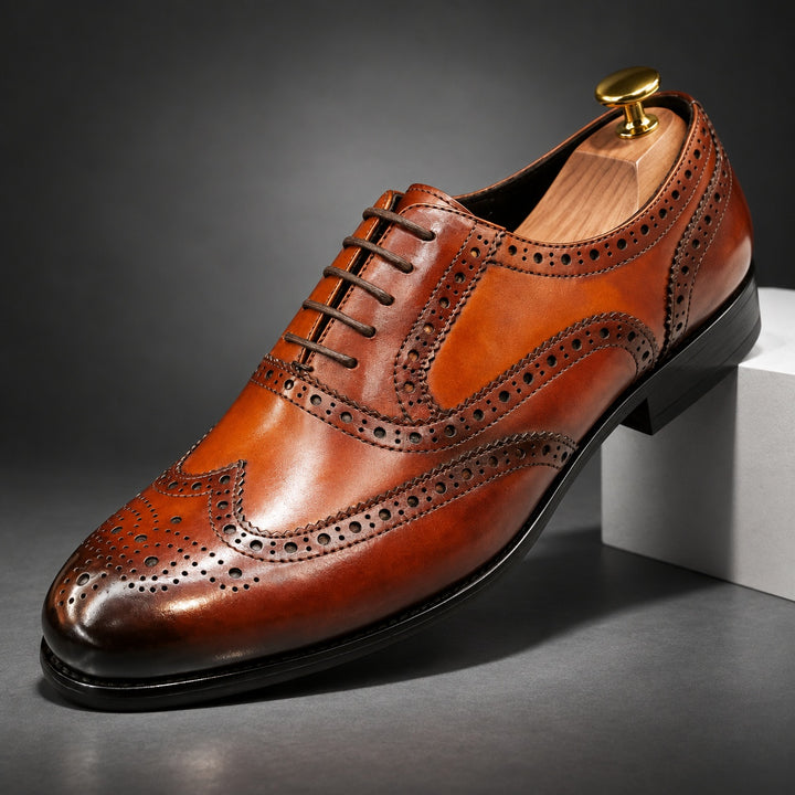 Cobbler Wingtip Brogue Oxfords — ce_angle_01