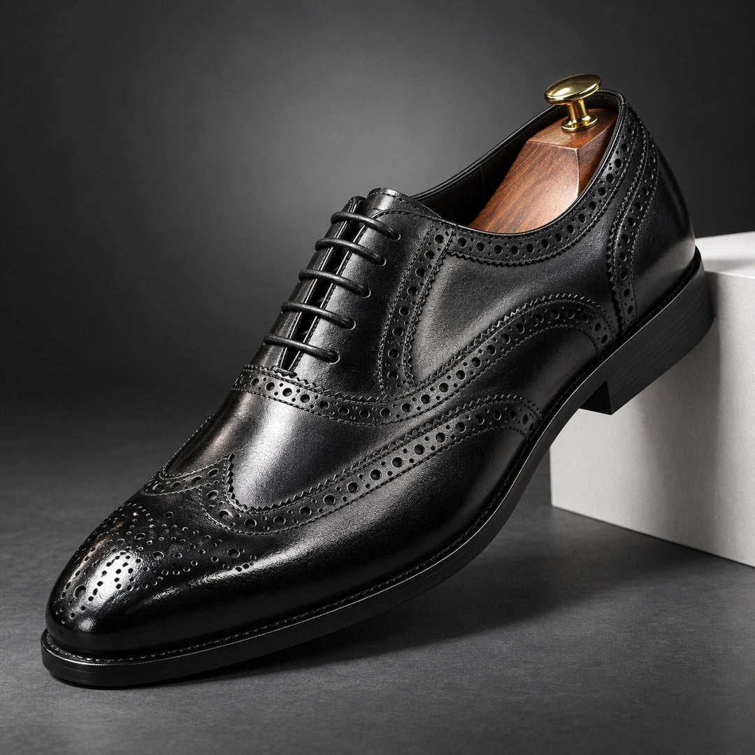 Cobbler Wingtip Brogue Oxfords — ce_angle_01