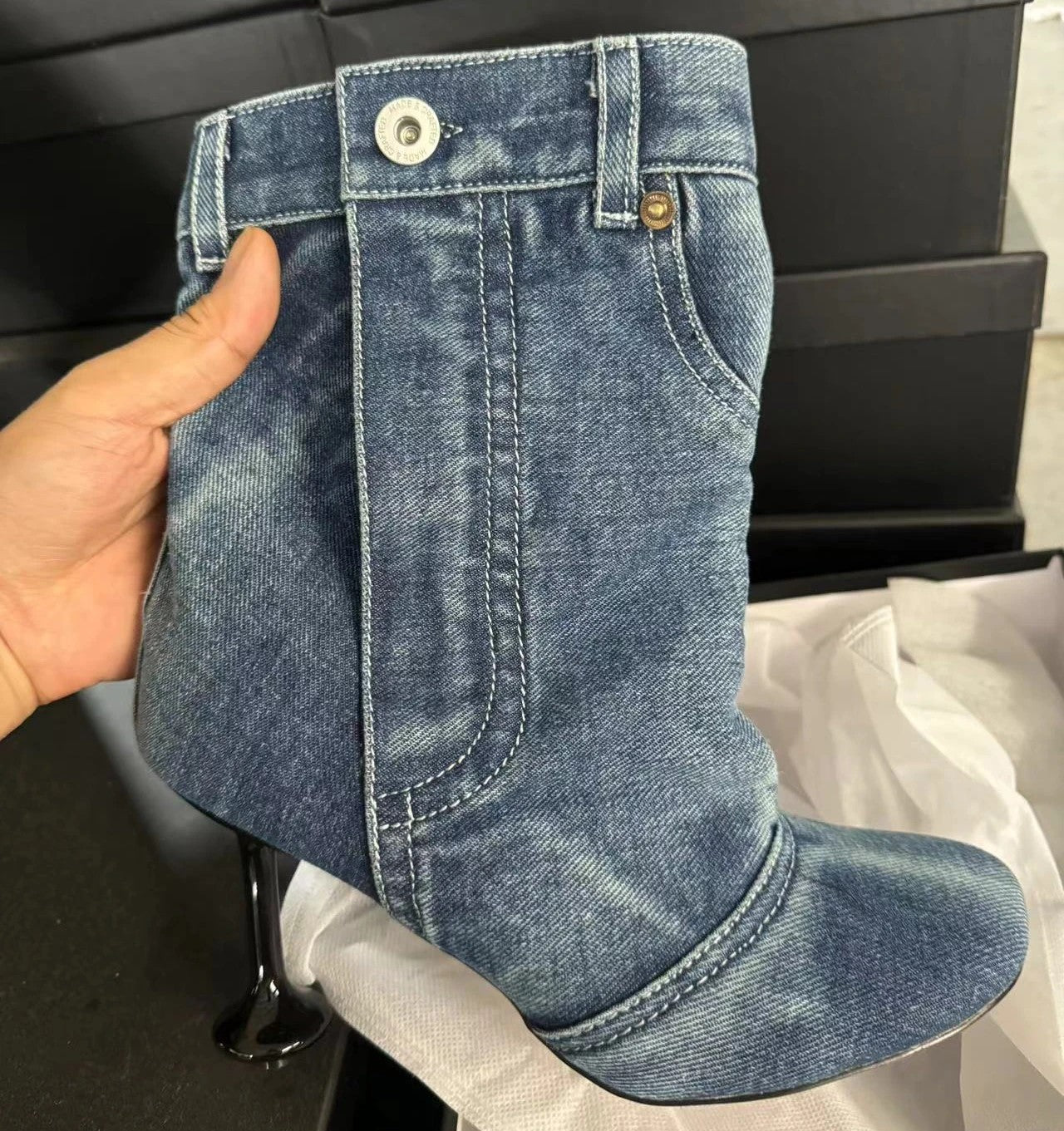 Rodeo Denim Ankle Boots