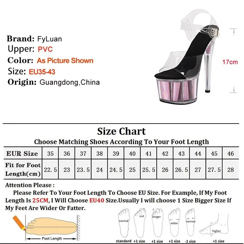 Showgirl Clear Platform Heels