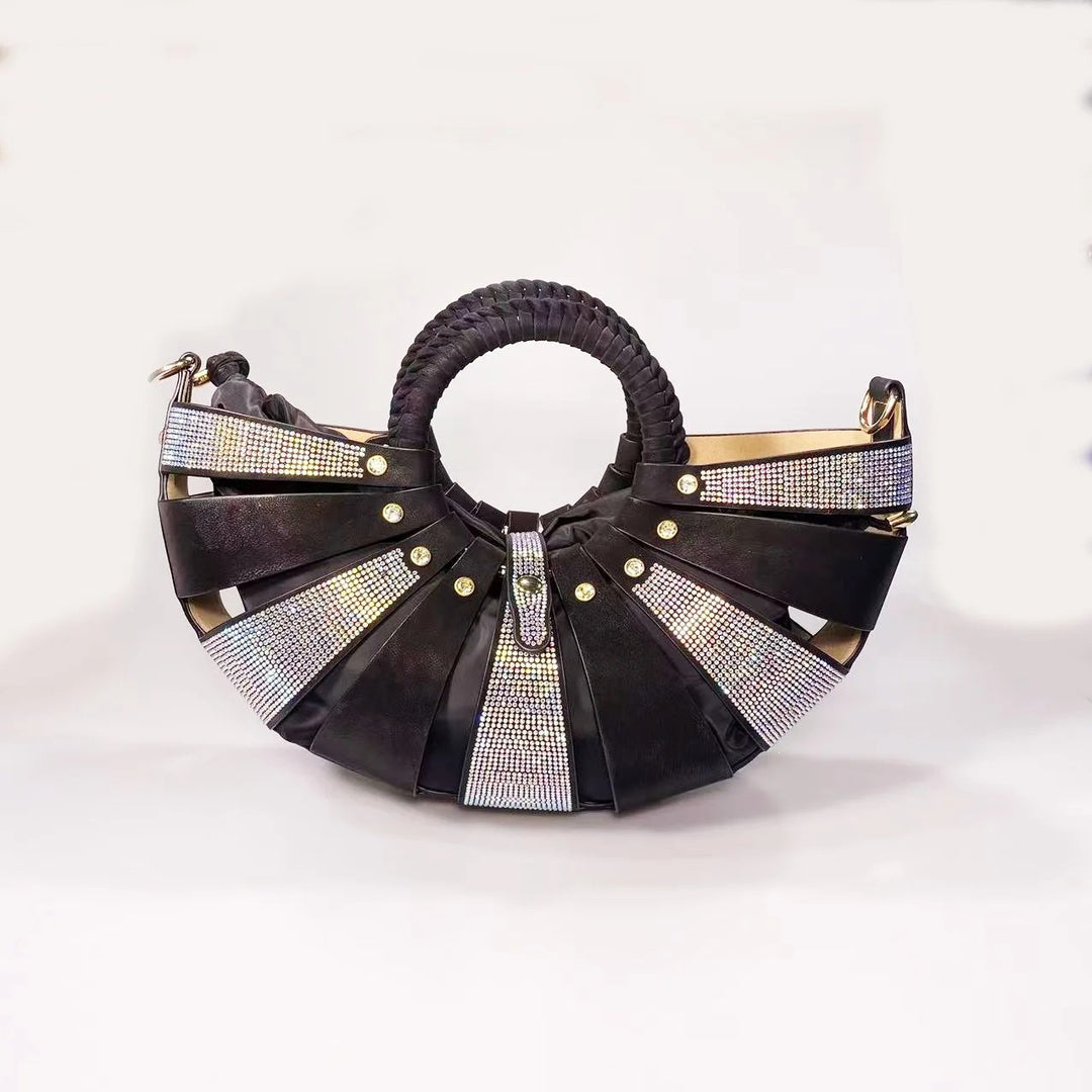 Halfmoon Crystal Fan Bag