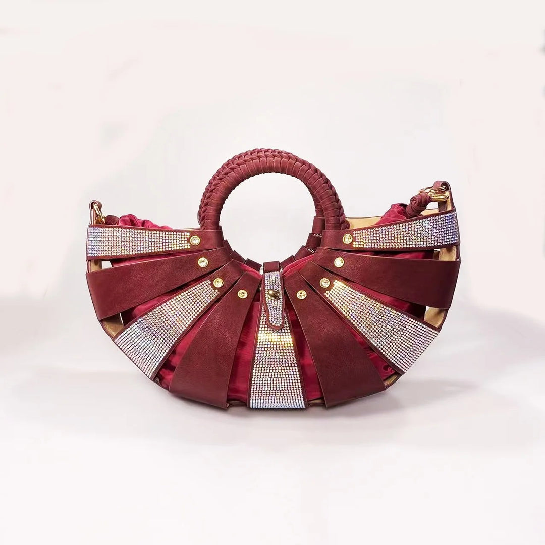 Halfmoon Crystal Fan Bag