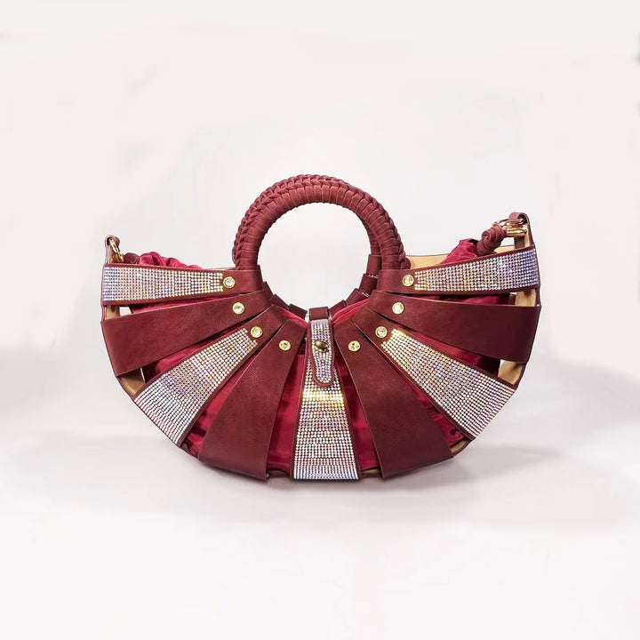 Halfmoon Crystal Fan Bag