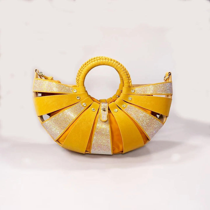 Halfmoon Crystal Fan Bag