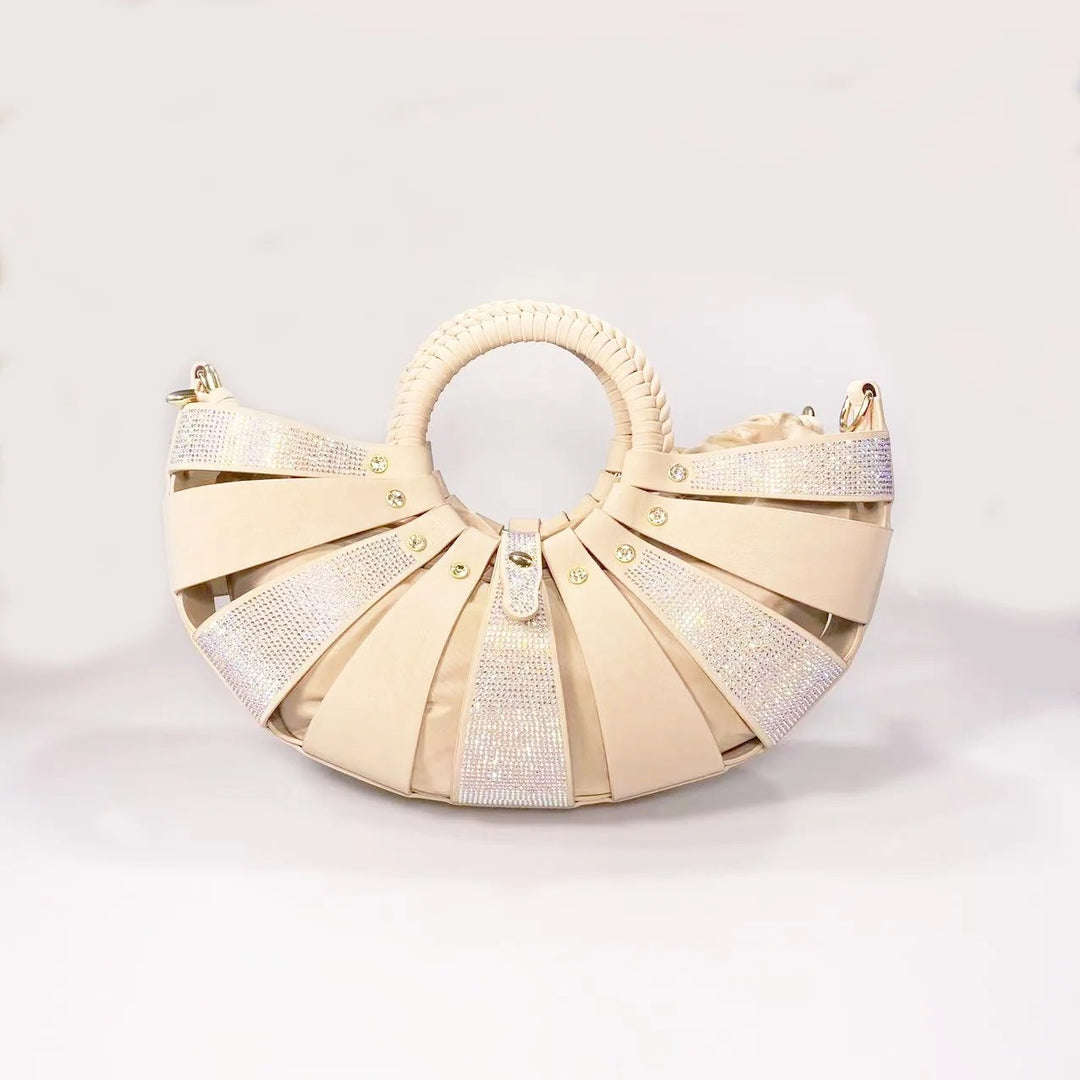 Halfmoon Crystal Fan Bag