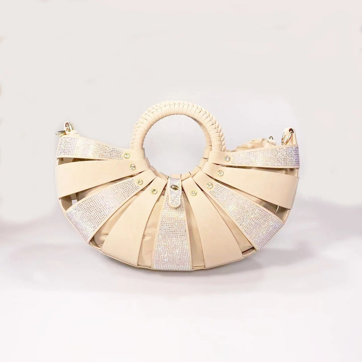 Halfmoon Crystal Fan Bag