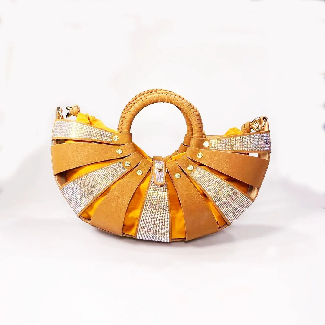 Halfmoon Crystal Fan Bag