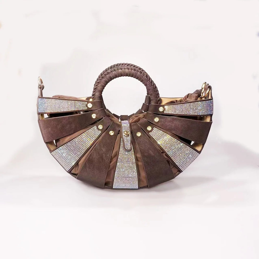 Halfmoon Crystal Fan Bag