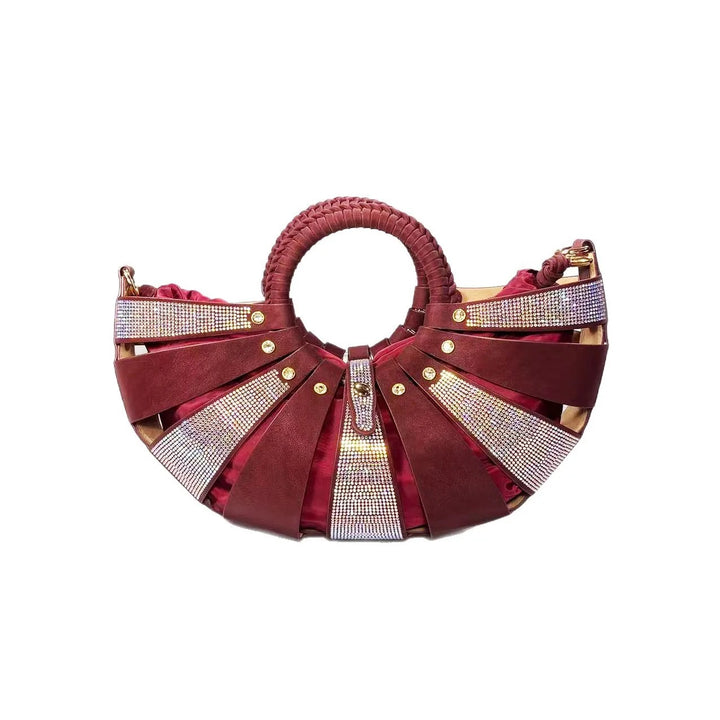 Halfmoon Crystal Fan Bag