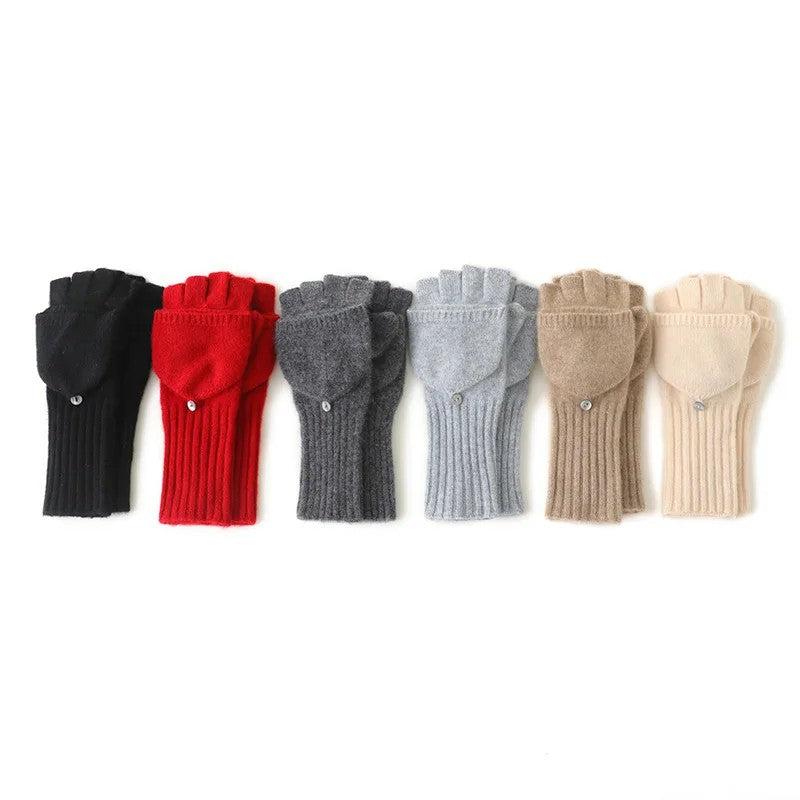Hearthwell Cashmere Flip Mittens